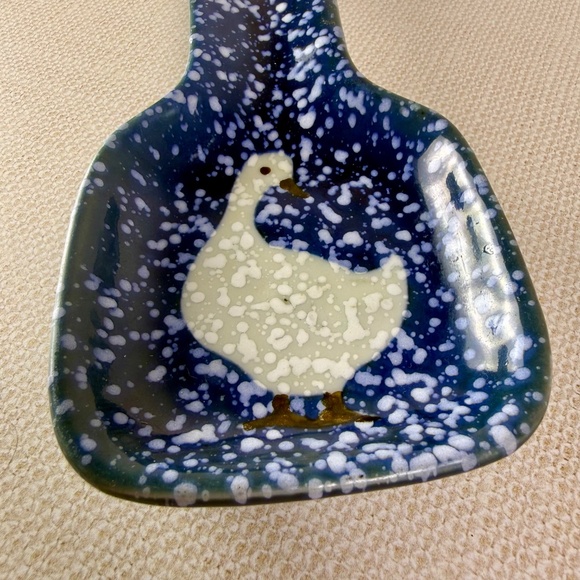 Otogiri “Spackled Goose” Spoon Rest | Navy Speckle | Japan - Picture 11 of 14